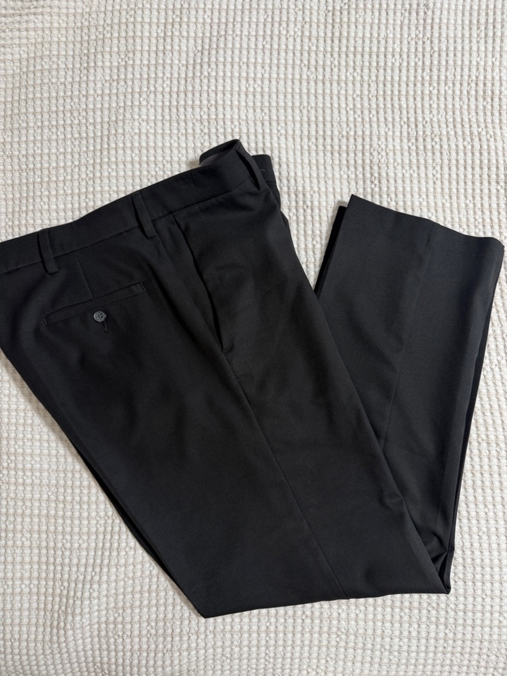 Haggar Black Performance Pants with Gray Waistband